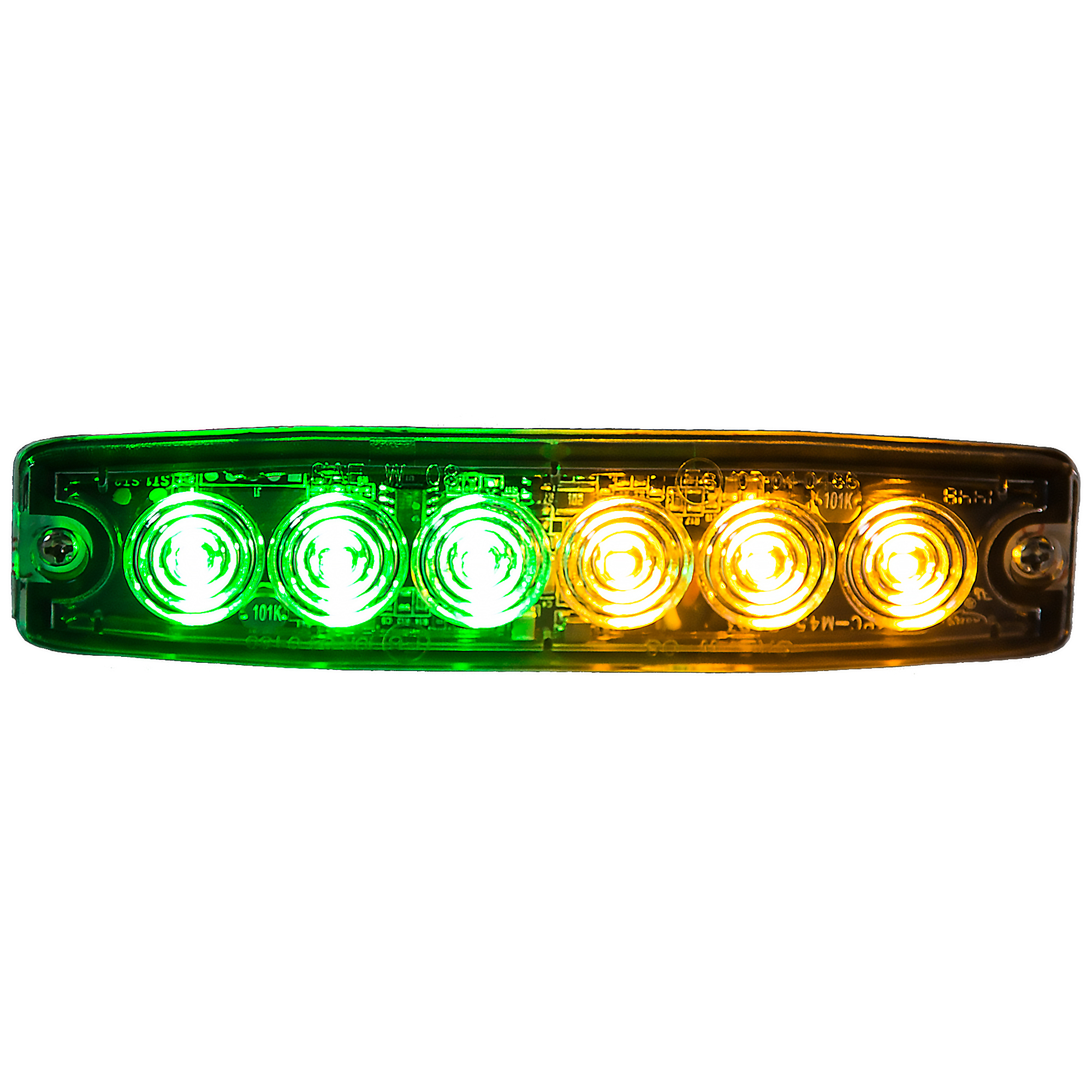 Buyers Products Amber/Green Strobe Light, LED, Amber, Model 8892210